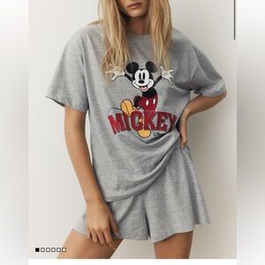 NWT Mickey Mouse Jersey Pajama Set